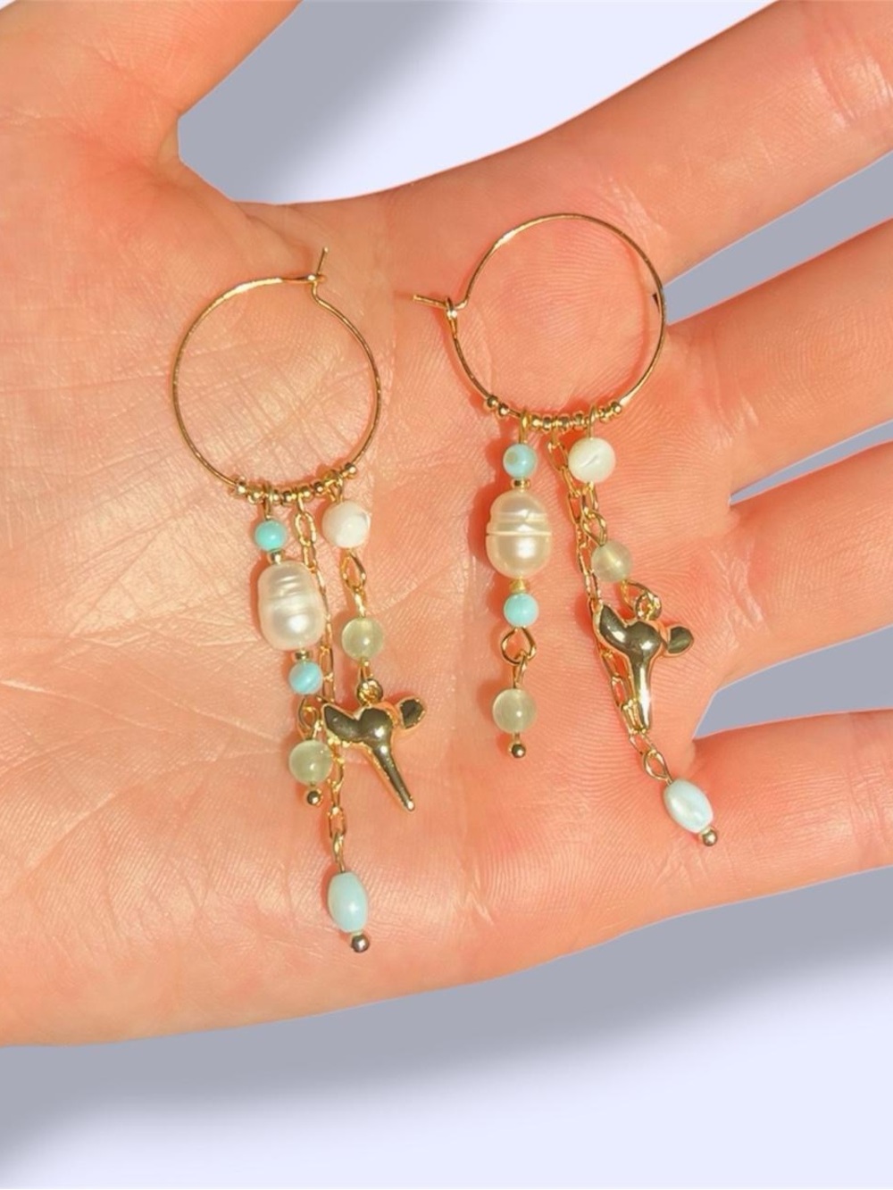18K Gold-Plated Dainty Freshwater Pearl Earrings